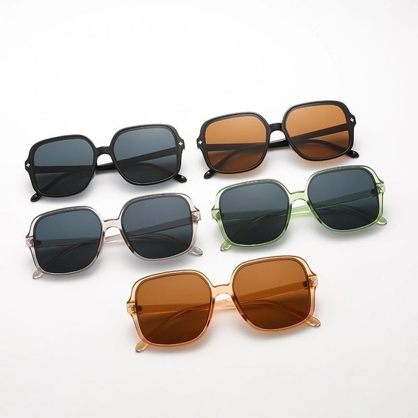 Simple Style Commute Color Block Pc Square Full Frame Women's Sunglasses