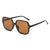 Simple Style Commute Color Block Pc Square Full Frame Women's Sunglasses