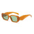 Simple Style Commute Color Block Pc Square Full Frame Women's Sunglasses