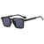 Simple Style Commute Color Block Pc Square Full Frame Women's Sunglasses