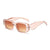 Simple Style Commute Color Block Pc Square Full Frame Women's Sunglasses