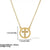 Simple Style Commute Cross Star Moon Stainless Steel Polishing Plating Inlay Zircon 18k Gold Plated Pendant Necklace