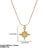 Simple Style Commute Cross Star Moon Stainless Steel Polishing Plating Inlay Zircon 18k Gold Plated Pendant Necklace