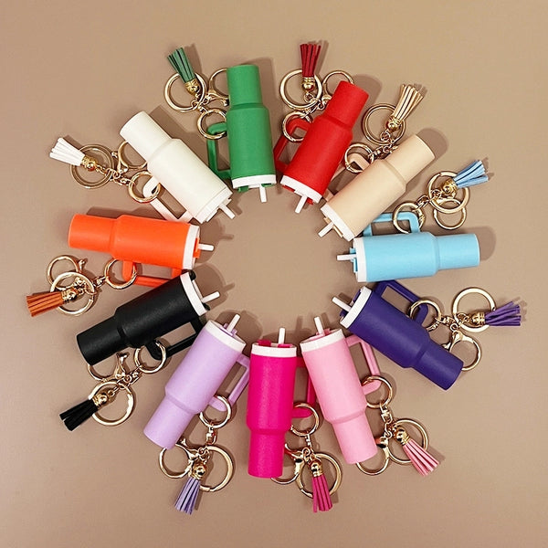 Minimalist Commute Cup Plastic Unisex Bag Pendant Keychain