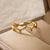 Simple Style Commute Devil's Eye Copper Plating Inlay Zircon 18k Gold Plated Open Rings