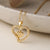 Simple Style Commute Heart Shape Copper 18k Gold Plated Zircon Pendant Necklace In Bulk