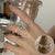 Simple Style Commute Heart Shape Copper Gold Plated Rings In Bulk