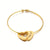 Simple Style Commute Heart Shape Stainless Steel Plating 18k Gold Plated Bangle