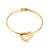 Simple Style Commute Heart Shape Stainless Steel Plating 18k Gold Plated Bangle