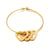 Simple Style Commute Heart Shape Stainless Steel Plating 18k Gold Plated Bangle