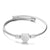 Simple Style Commute Heart Shape Stainless Steel Polishing Plating Bangle