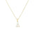 Simple Style Commute Letter Stainless Steel Plating Inlay Shell Gold Plated Pendant Necklace