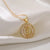 Simple Style Commute Portrait Copper 18k Gold Plated Shell Zircon Pendant Necklace In Bulk