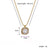 Simple Style Commute Round Copper White Gold Plated Gold Plated Zircon Pendant Necklace In Bulk