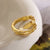 Simple Style Commute Snake Copper 18k Gold Plated Zircon Open Rings In Bulk