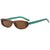 Simple Style Commute Solid Color Ac Oval Frame Full Frame Women's Sunglasses