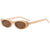 Simple Style Commute Solid Color Ac Oval Frame Full Frame Women's Sunglasses