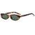 Simple Style Commute Solid Color Ac Oval Frame Full Frame Women's Sunglasses