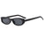 Simple Style Commute Solid Color Ac Oval Frame Full Frame Women's Sunglasses