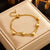 Minimalist Commute Solid Color 304 Stainless Steel 18K Gold Plated No Inlaid Bracelets In Bulk