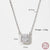 Simple Style Commute Square Sterling Silver Plating Inlay Zircon 14k Gold Plated Rose Gold Plated White Gold Plated Pendant Necklace