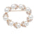 Simple Style Commute Wreath Alloy Inlay Rhinestones Pearl Women's Brooches