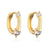 Simple Style Copper Plating 18k Gold Zircon Pearl Earrings