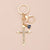 Simple Style Cross Alloy Inlay Rhinestones Women's Keychain