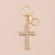 Simple Style Cross Alloy Inlay Rhinestones Women's Keychain