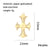 Simple Style Cross Copper Plating Inlay Zircon 18k Gold Plated Charms