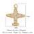 Simple Style Cross Panda Eye Alloy Plating Inlay Zircon Gold Plated Silver Plated Charms Jewelry Accessories