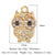 Simple Style Cross Panda Eye Alloy Plating Inlay Zircon Gold Plated Silver Plated Charms Jewelry Accessories