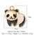 Simple Style Cross Panda Eye Alloy Plating Inlay Zircon Gold Plated Silver Plated Charms Jewelry Accessories