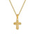 Simple Style Cross Stainless Steel Plating Inlay Zircon 18k Gold Plated Silver Plated Pendant Necklace