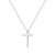 Simple Style Cross Sterling Silver Plating Pendant Necklace