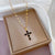 Simple Style Cross Titanium Steel Copper Zircon Pendant Necklace In Bulk