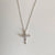 Simple Style Cross Titanium Steel Copper Zircon Pendant Necklace In Bulk