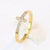 Simple Style Cross Titanium Steel Inlay Rhinestones Rings 1 Piece