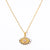 Simple Style Devil's Eye Oval Titanium Steel Enamel Plating Inlay Zircon 18k Gold Plated Pendant Necklace