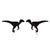 Simple Style Dinosaur Stainless Steel Plating Ear Studs 1 Pair