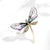 Simple Style Dragonfly Alloy Plating Inlay Acrylic Rhinestones Women's Brooches