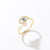 Simple Style Eye Copper Zircon Open Ring In Bulk