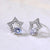 Simple Style Flower Copper Inlay Zircon Ear Studs 1 Pair