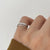 Simple Style Flower Rectangle Brass Plating White Gold Plated Open Rings