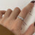 Simple Style Flower Rectangle Brass Plating White Gold Plated Open Rings