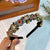 Simple Style Flower Rhinestone Patchwork Hair Band