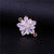 Simple Style Flower Rose Gold Plated Gold Plated Silver Plated Zircon Copper Wholesale Jewelry Accessories