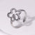 304 Stainless Steel 18K Gold Plated Minimalist Flower Open Rings