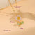 Simple Style Flower Stainless Steel Plating Inlay Rhinestones 18k Gold Plated Gold Plated Pendant Necklace