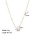 Simple Style Flower Stainless Steel Plating Inlay Zircon White Gold Plated Gold Plated Pendant Necklace